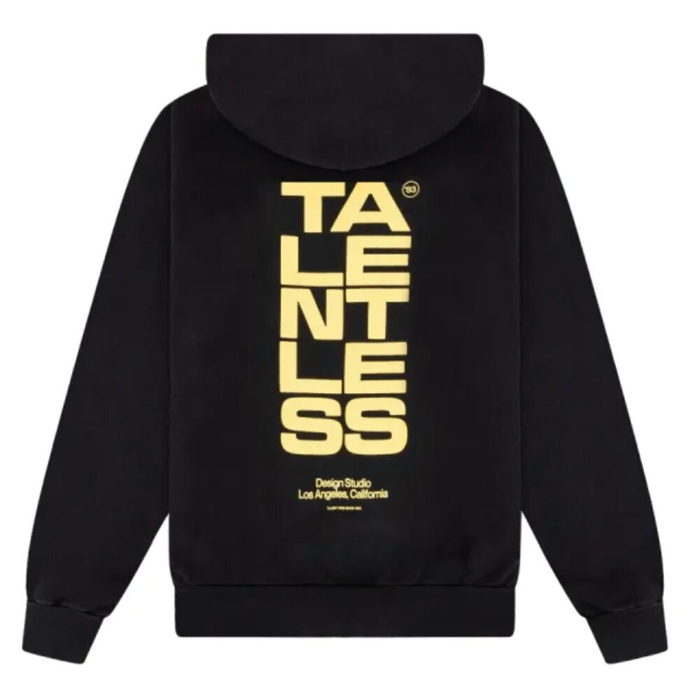 TALENTLESS Women's Lightweight Hoodie - Black/Yellow